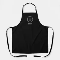 Black Personalized Custom Logo Branding Staff Apron