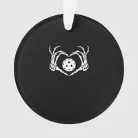 Halloween Pickle Skeleton Heart Hands Fun Design Ornament