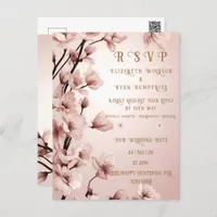 Blossoms of Love" Wedding Invitation Collection Postcard