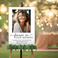 Forever in Our Hearts Elegant Funeral Memorial Foam Board