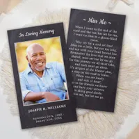 Rustic Funeral Sympathy Photo Memorial Prayer Card