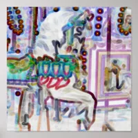 Merry-Go-Round Digital Art Poster