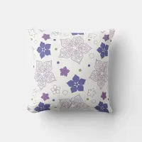 Cute Purple Flowers Throw Pillow