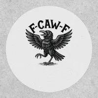 Halloween F-Caw-F Bird Crow Women Men Minimal Clea Patch