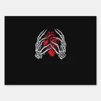 Skeleton Hands Holding Heart Halloween Costume  Sign
