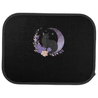 Cat Witchy Moon Flowers Pastel Goth Goblincore Car Floor Mat