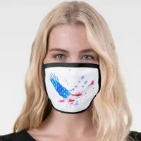 *~* Flag American . Eagle Red White Blue White USA Face Mask