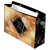 Elegant 22nd Copper Wedding Anniversary Large Gift Bag