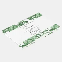 Rustic Tropical Nature Botanical Greenery Wedding Guest Book