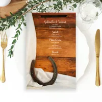 Horseshoe and Satin Country Western Wedding Menu