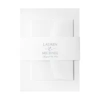 Simple Elegance Invitation Belly Band | Dusty Blue