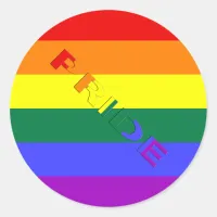 LGBT Pride Rainbow Flag Classic Round Sticker