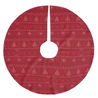 Red Nordic Christmas Pattern Tree Skirt