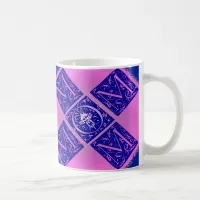 Fancy Mom Text in Blue and Purple Coffee Mug