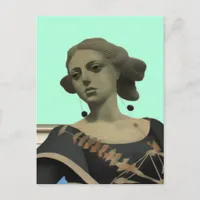 Lady Statue Postcard