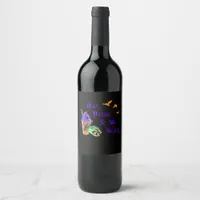 Eat Drink And Be Scary Halloween Minimal Clean Wine Label