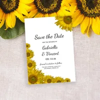 Sunflower Edge Wedding Save the Date Announcement
