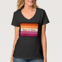 Love is Love,  LGBTQ+ Lesbian Flag Colors T-Shirt