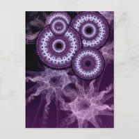 Purple Fractal Fantasy Postcards