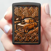 Scenic Escape with Muscle Car Power Zippo Lighter