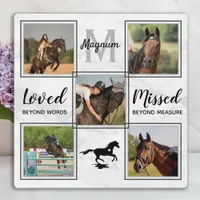 Horse Pet Memorial Photo Collage In Loving Memory Plaque
