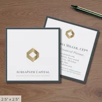 Elegant Luxury Logo Border Square Business Card