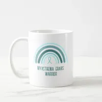 Myasthenia Gravis Warrior Rainbow and Ribbon Coffee Mug