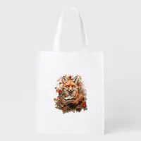 Cottagecore Aesthetic  With Book Cute Goblincore Grocery Bag