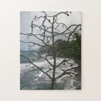 Hawaiian Ocean Beach Tree Photo View Jigsaw Puzzle