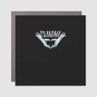 Grandma Zombie Hand Heart Halloween Costume Family Car Magnet