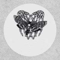 Deathshead Moth Classic - Skeleton Hand Heart Patch
