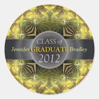 Fractal Award Graduation customizable Sticker