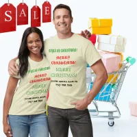 Funny Style of Merry Christmas Shoppers Unisex T-Shirt