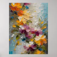 Abstract Flowers Poster