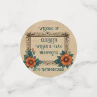 Elegant Vintage Floral Wedding Confetti