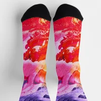 Colorful Modern Abstract Paint Unisex Socks