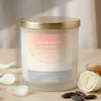 Modern Sweet Blush Pink Beige Ombre Candle Label