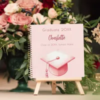 Guest book blush pink graduation party