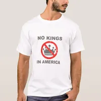 No Kings In America Patriotic Casual T-Shirt
