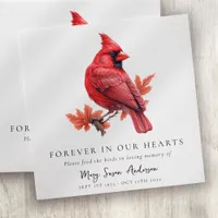 Cardinal Bird Seed Packet Funeral Memorial  Envelope