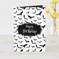 Goth Bats Happy Birthday Card