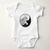 Faux Idaho State Quarter Baby Bodysuit