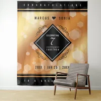 Elegant 7th Copper Wedding Anniversary Celebration Tapestry