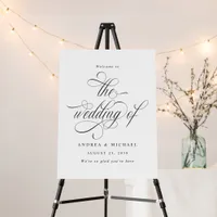 Elegant Luxury Calligraphy Wedding Welcome Sign