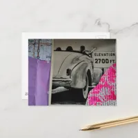 Travel Fun Mixed Media Collage Postcard
