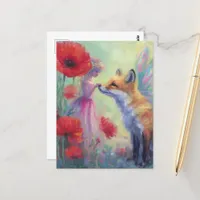 Fairy and a Fox  Postcard
