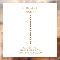 Gold Dots Minimalist Simple Qr Code Cream  Window Cling