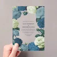 Coastal Juniper, Tidal Foam & Deep Reef Blue Acrylic Invitations