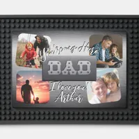 4 Photo - Happy Father’s Day Metal Theme Bar Mat