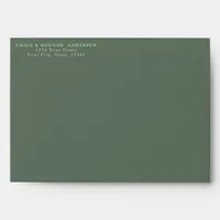 Gold Pink Sage Green Watercolor Custom  Envelope